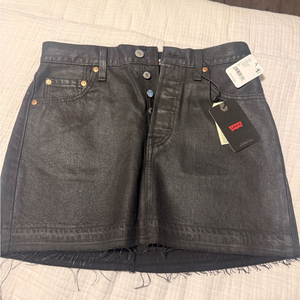 Levi's Coated Denim Skirt